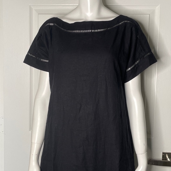 NWT Ann Taylor Linen Blend Short Sleeve Midi Dress - Picture 2 of 8